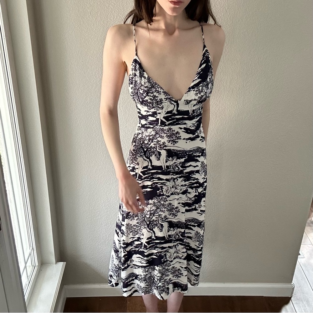 Reformation Classical Print Dove Midi Dress